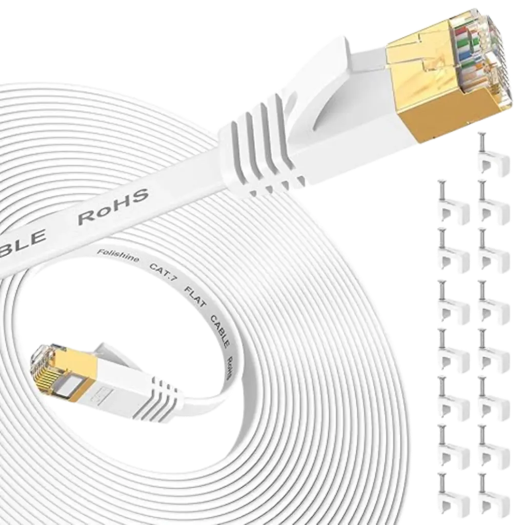 Câble Ethernet 10 m, Cat7 - White