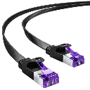  Folishine - Flat Ethernet cable Cat 7 black 10 m