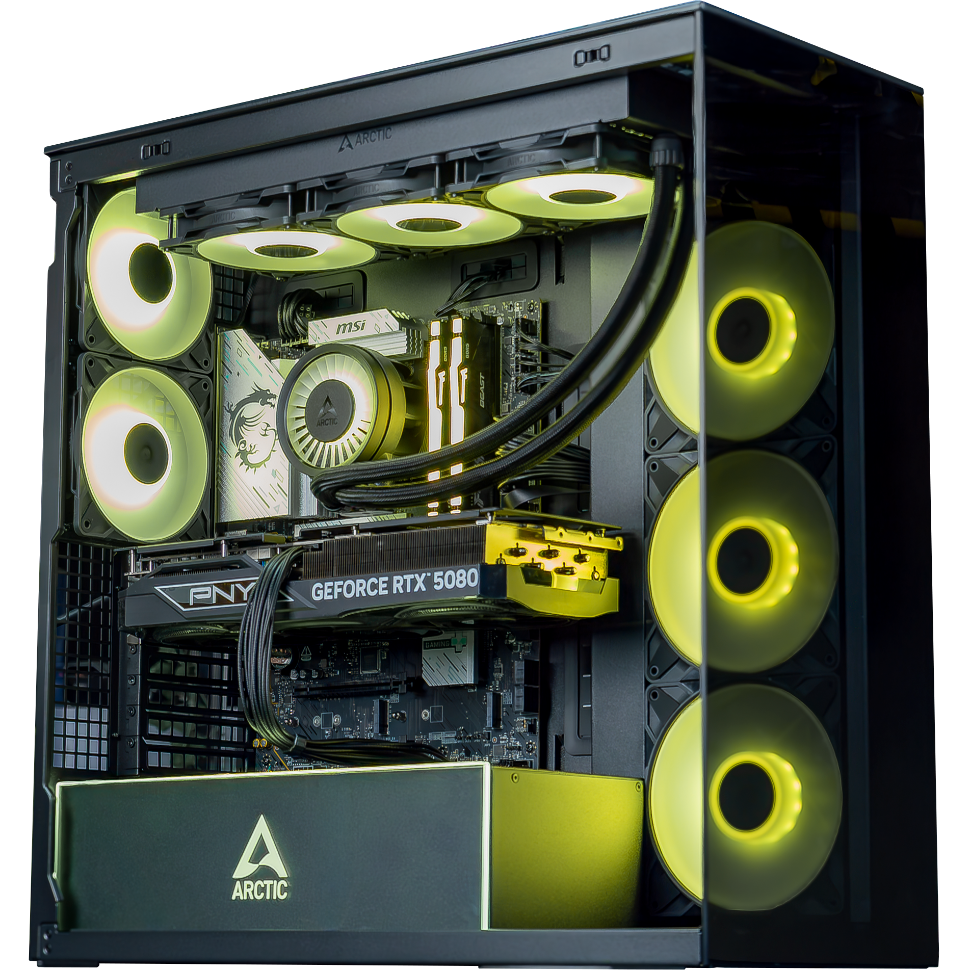 PC Arctic GEFORCE RTX™ 5080 (ARCTIC Xtender Black, Intel® Core™ Ultra 7 265KF)