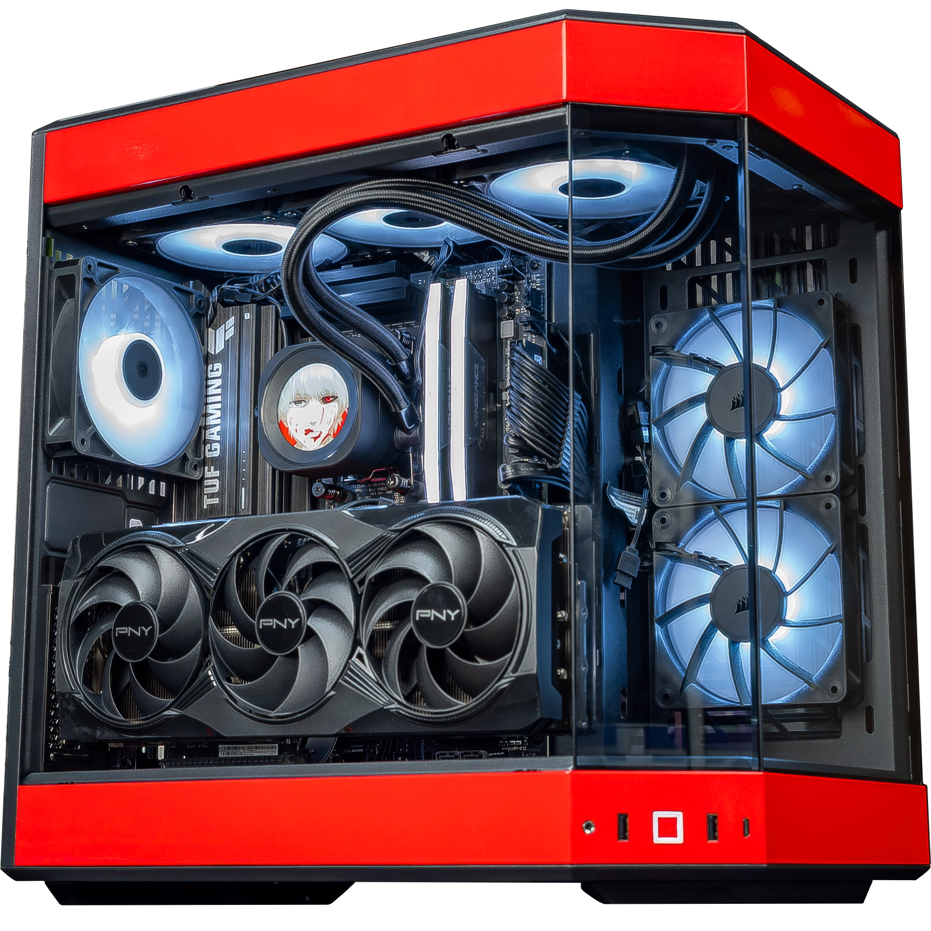 PC Orion GEFORCE RTX™ 5080 (AMD Ryzen™ 7 7800X3D, Hyte Y60 Red)
