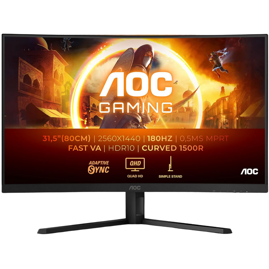 AOC 32" / 180Hz / QHD / Fast VA / Incurvé - Écran PC