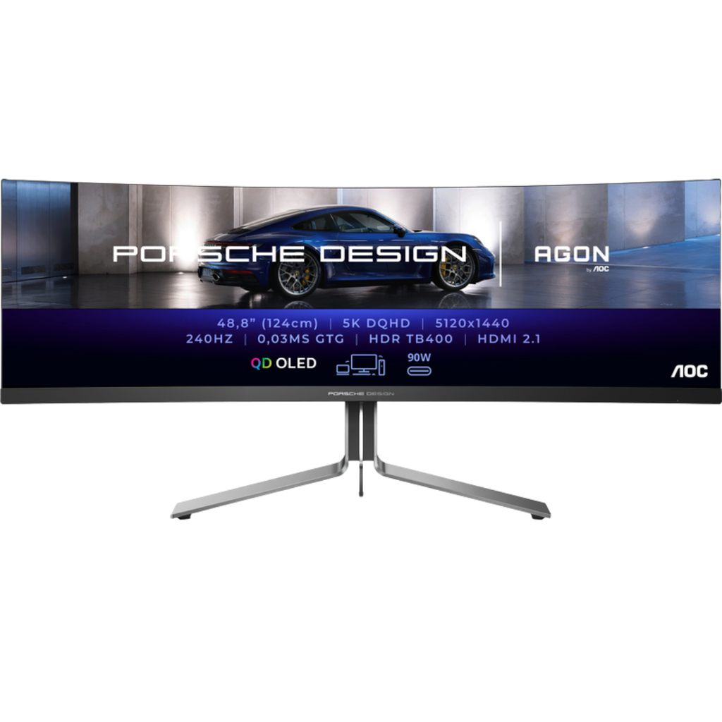 AOC Porsche 49" / 240Hz / DQHD / QD-OLED / Incurvé - Écran PC