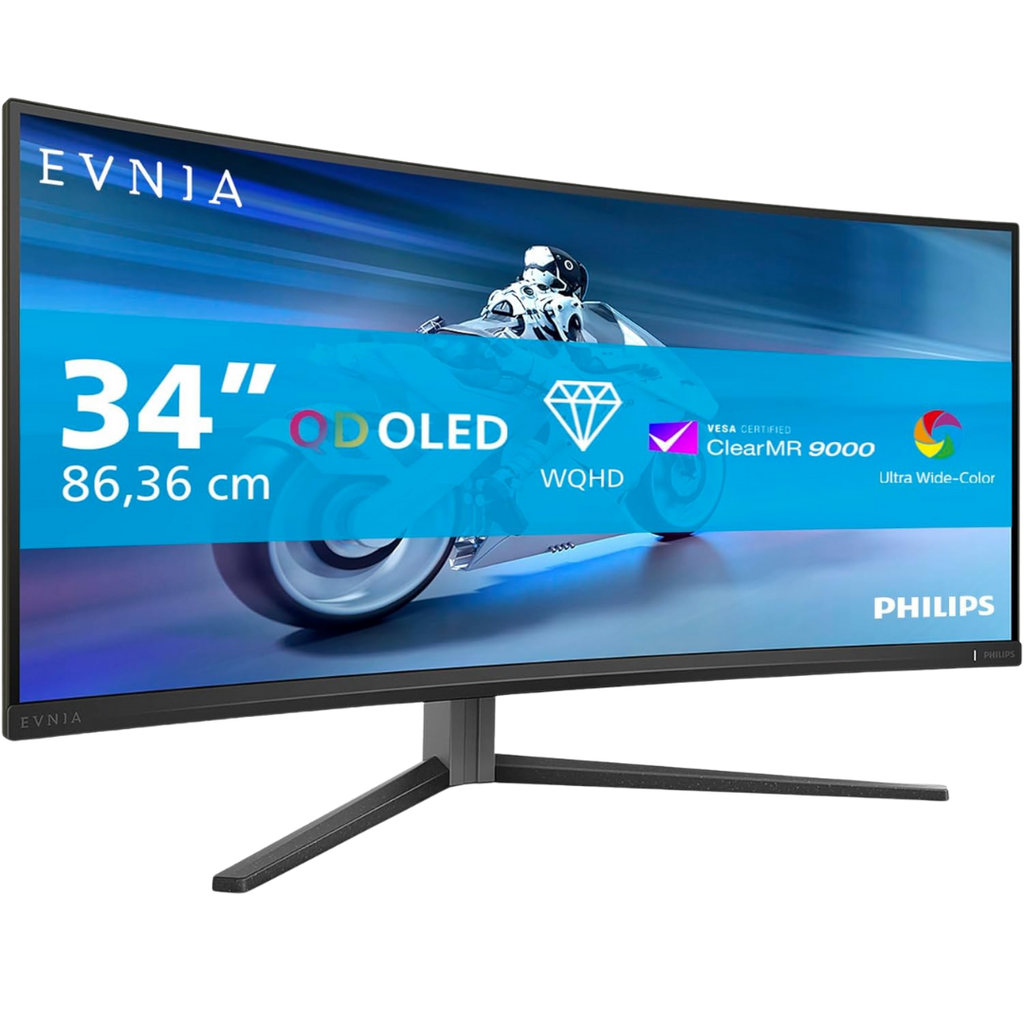 PHILIPS EVNIA 34" / 175Hz / WQHD / QD-Oled / Gebogen - Pc-scherm