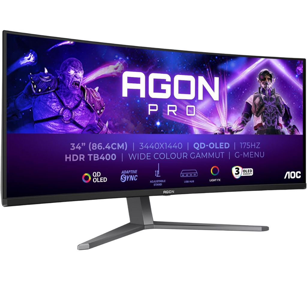 AGON PRO 34" / 175Hz / UWQHD / QD-OLED / Incurvé - pc-scherm