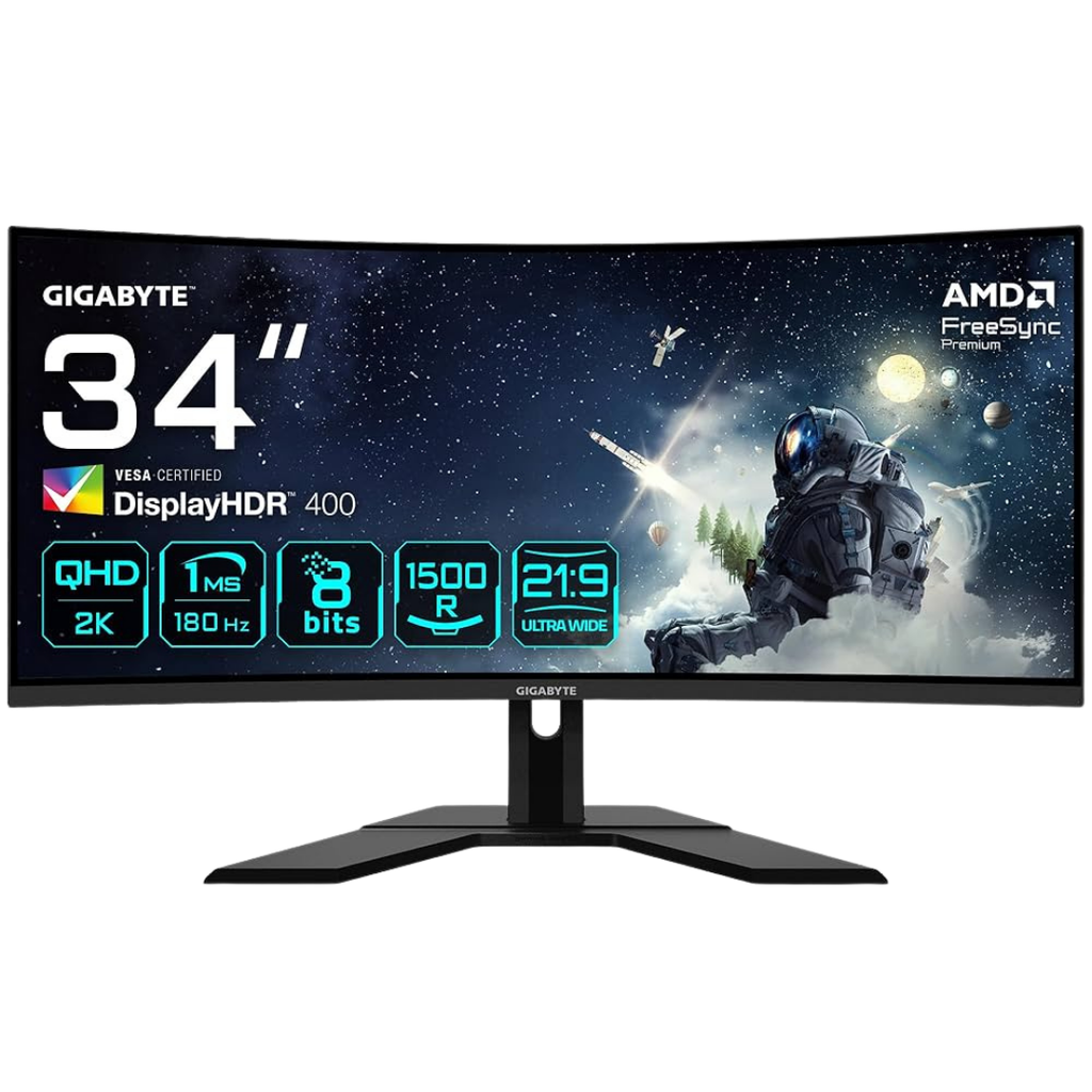 GIGABYTE 34" / 180Hz / WQHD / VA / Incurvé - Écran PC