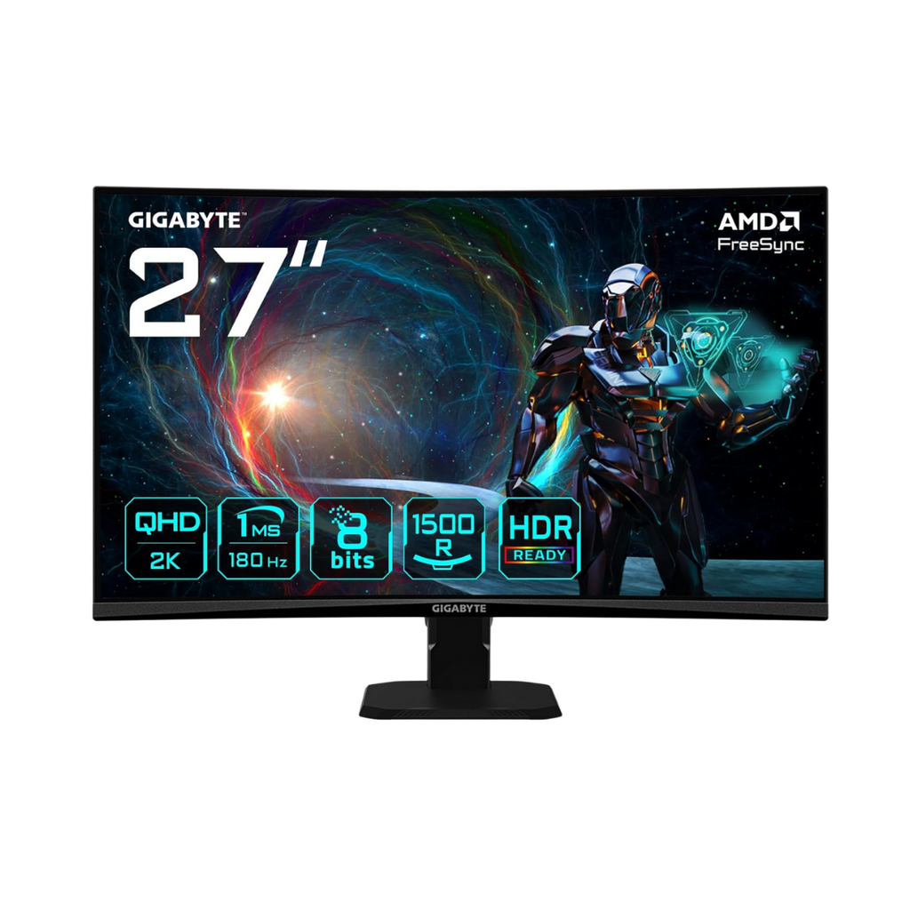 GIGABYTE 27" / 180Hz / QHD / VA / Incurvé - Écran PC