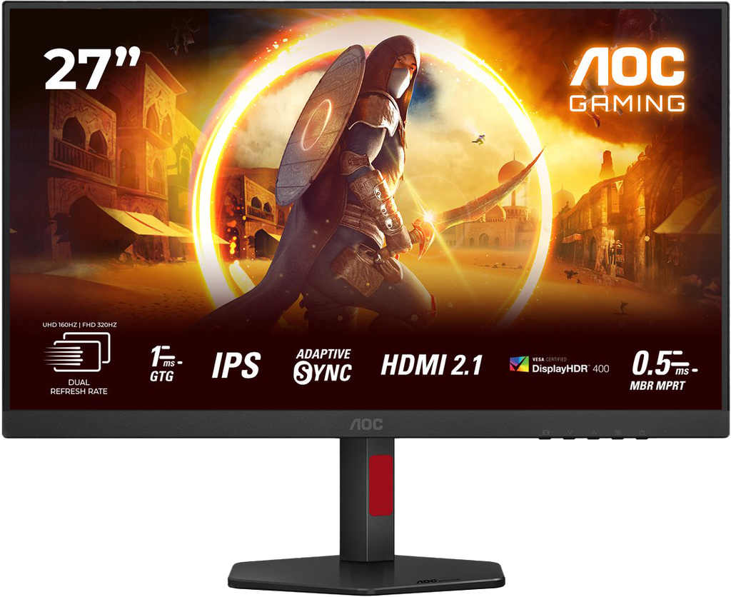AOC 27" / 160Hz / UHD / Fast IPS / Flat (320Hz en FHD )