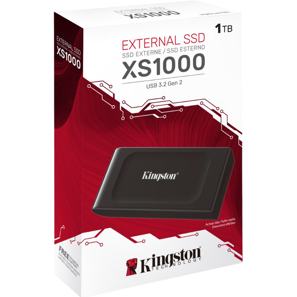 KINGSTON XS1000 SSD externe USB 3.2 Gen 2 - 1To - Black