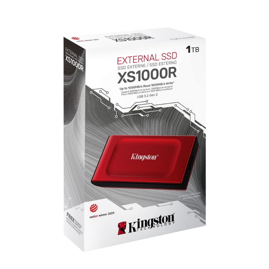 KINGSTON XS1000R SSD externe USB 3.2 Gen 2 - 1To - Red
