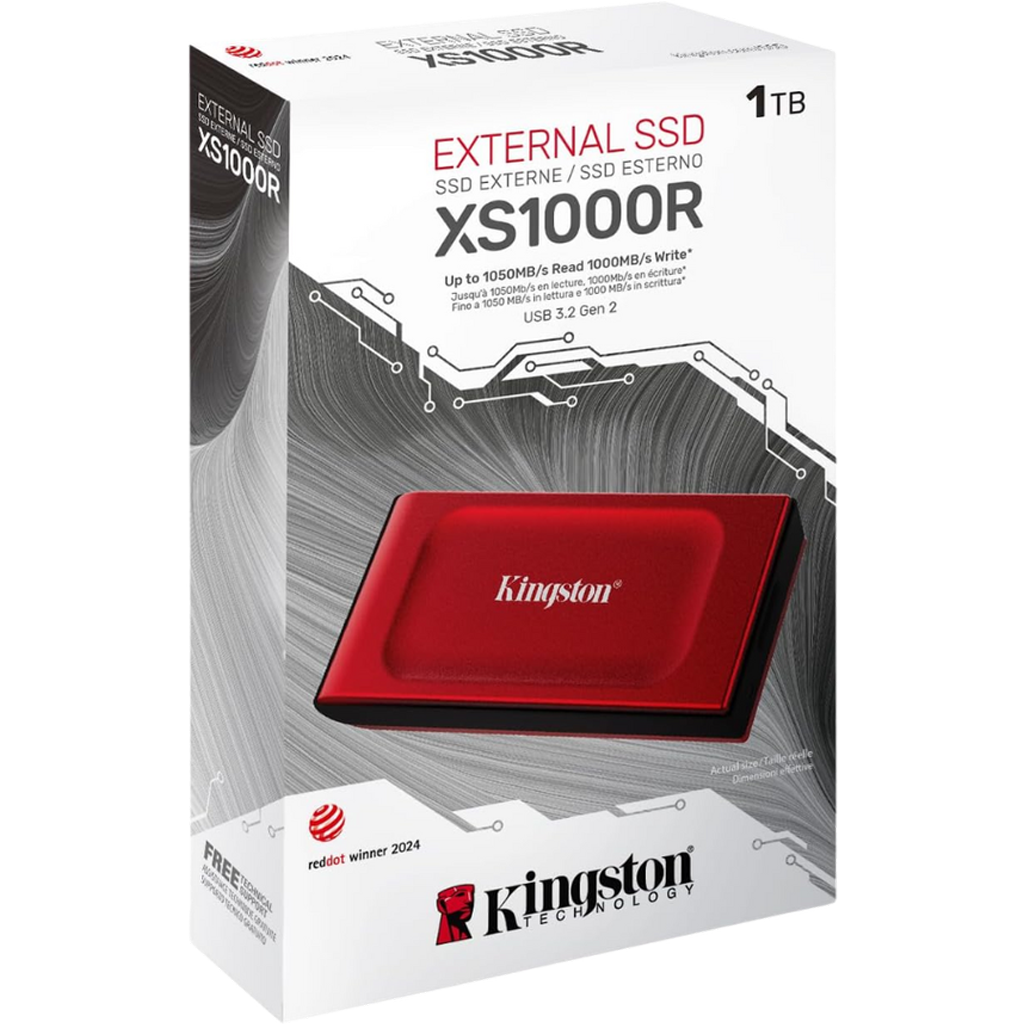 KINGSTON XS1000R SSD externe USB 3.2 Gen 2 - 1To - Red