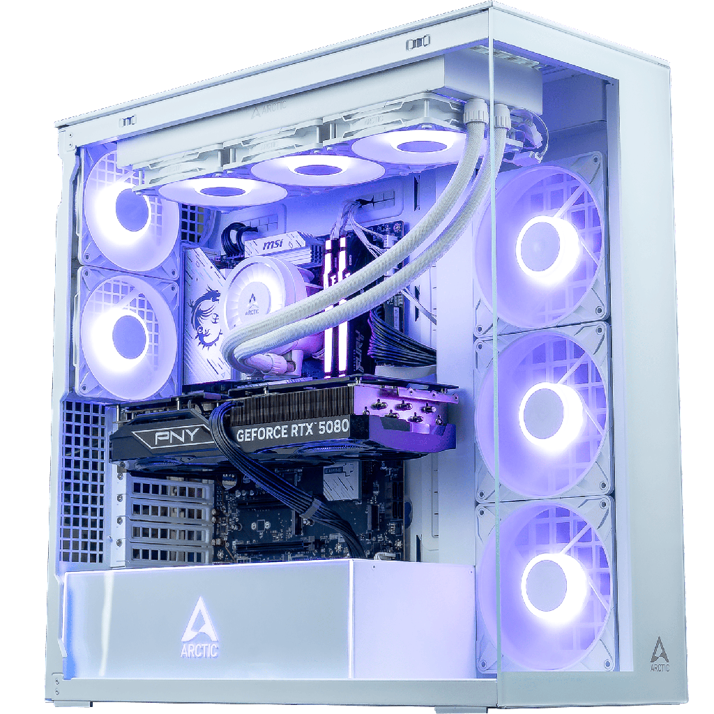 PC Arctic GEFORCE RTX™ 5080 (samsung 990 Pro 2To, ARCTIC Xtender white, Intel® Core™ Ultra 7 265KF)
