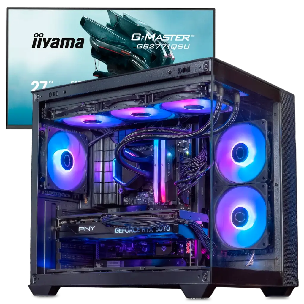 STARTER PACK FLOWUP – PC Aqua + IIyama 27" / 200Hz / WQHD / Fast IPS / Plat - Écran PC