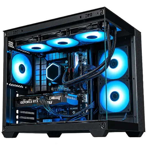 PC gamer FlowUP Aqua V2 avec GeForce RTX 5060 Ti 16 Go et watercooling