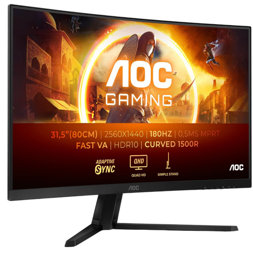 [CQ32G4VE] AOC 32" / 180Hz / QHD / Fast VA / Curved - PC Monitor