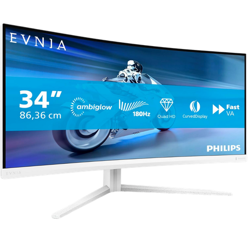 [34M2C5501A] PHILIPS EVNIA 34" / 180Hz / UWQHD / Fast VA / Curved - PC Monitor