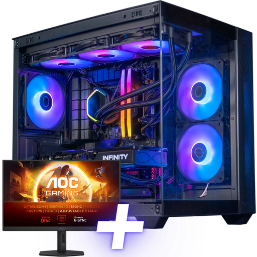 Esport Pack: PC Aqua RTX 5070 + AOC 27" / 180Hz / QHD / IPS / Flat