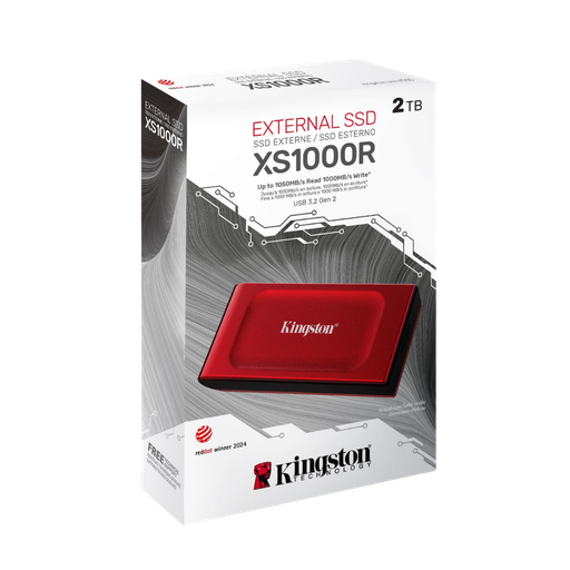 [SXS1000R/2000GMG] KINGSTON XS1000 SSD externe USB 3.2 Gen 2 - 2To - Red