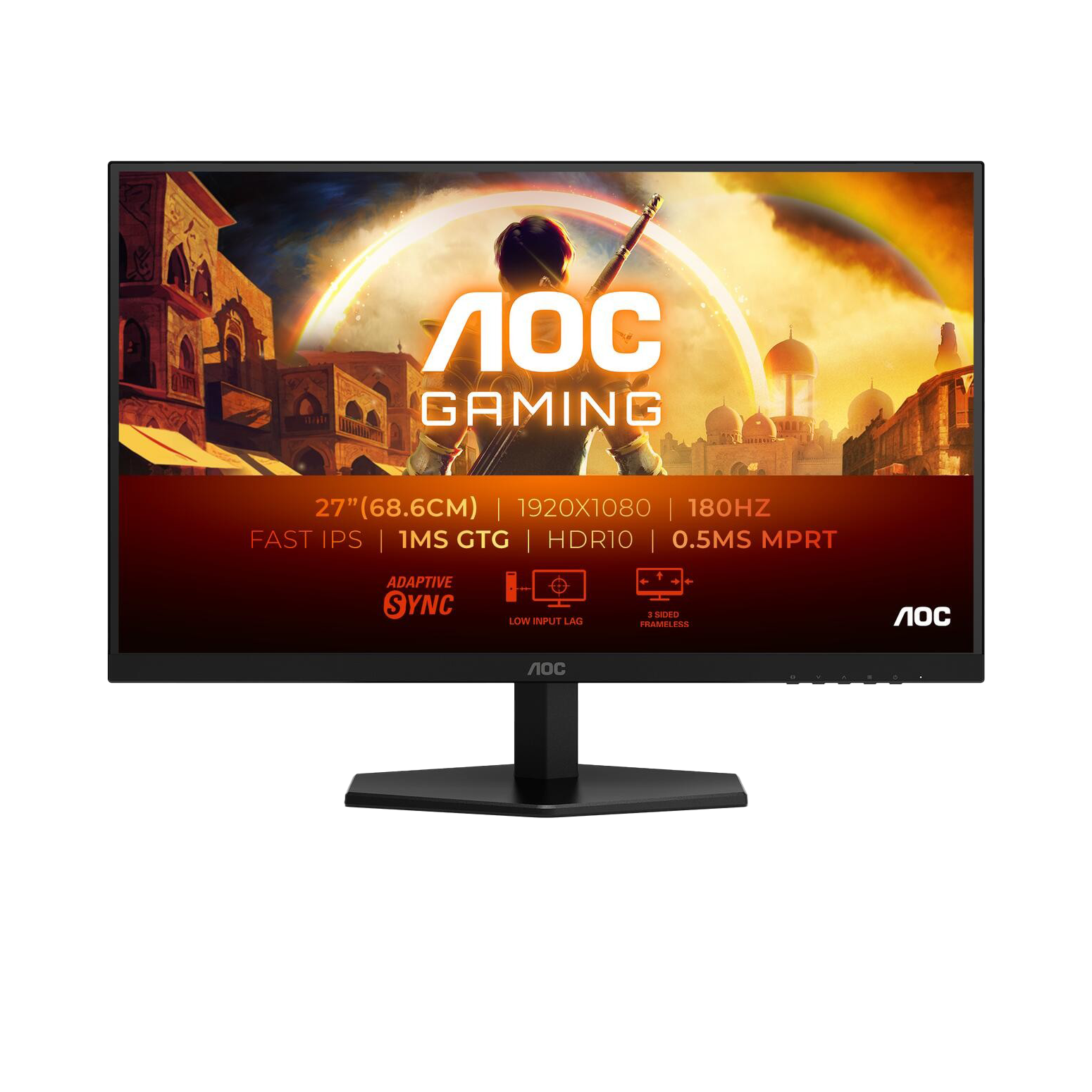[27G42E] AOC 27"" / 180Hz / FHD / Fast IPS / Plat - Écran PC