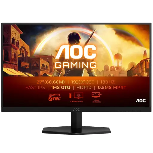 [27G42E] AOC 27" / 180Hz / FHD / Fast IPS / Plat - Écran PC