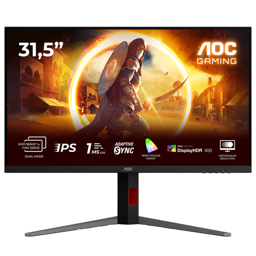 [U32G4U] AOC 32" / 160Hz / UHD / IPS / Plat (320Hz en FHD ) - Écran PC
