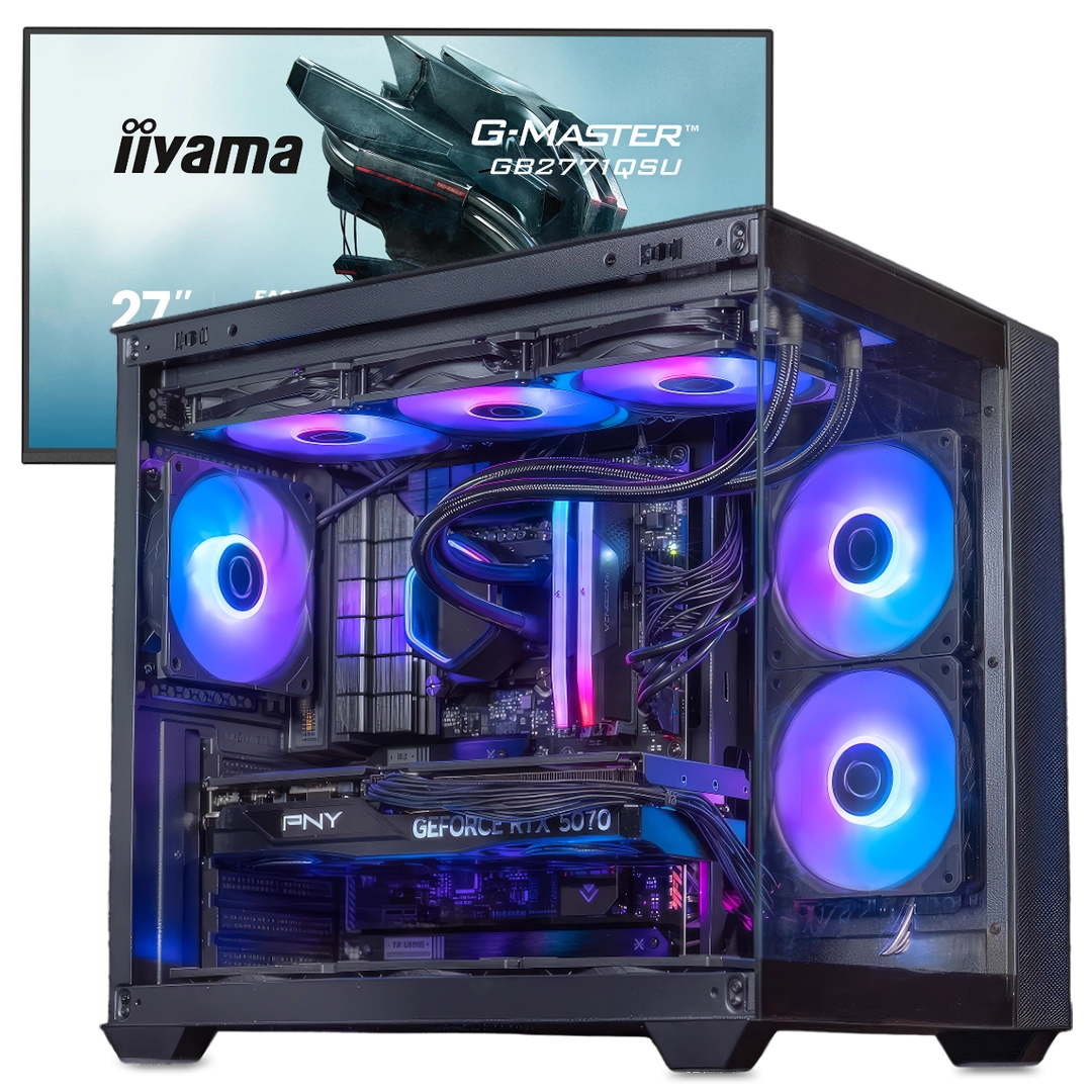 STARTER PACK FLOWUP – PC Aqua + IIyama 27"" / 200Hz / WQHD / Fast IPS / Plat - Écran PC