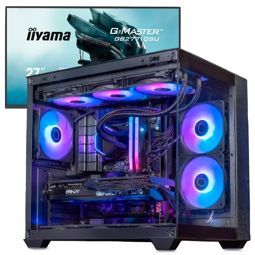 STARTER PACK FLOWUP – PC Aqua + IIyama 27" / 200Hz / WQHD / Fast IPS / Plat - Écran PC