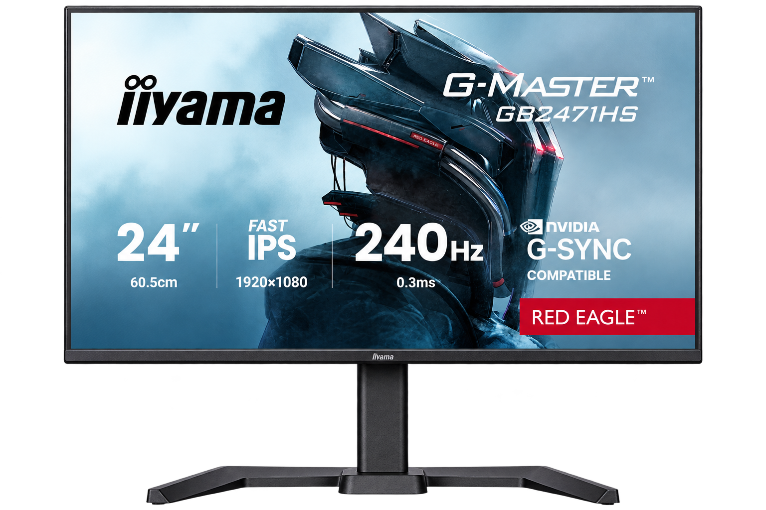 [GB2471HS-B1] IIyama G-Master Red Eagle 24"" / 240Hz / FHD / Fast IPS / Plat - Écran PC