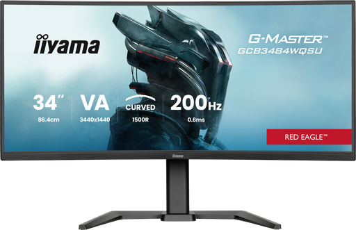 [GCB3484WQSU-B2] IIyama G-Master Red Eagle 34" / 200Hz / UWQHD / VA / Curved — PC monitor