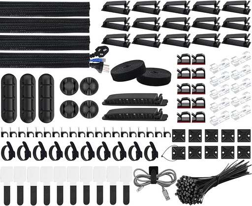 [X001QSDHIF] SOULWIT - Complete cable management kit - 200 pieces - Black
