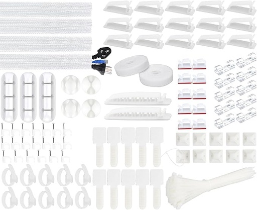 [X001QSDHIP] SOULWIT - Complete cable management kit - 200 pieces - White